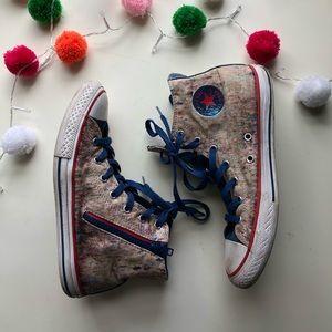 LIMITED EDITION: Zip up color speckled Converse